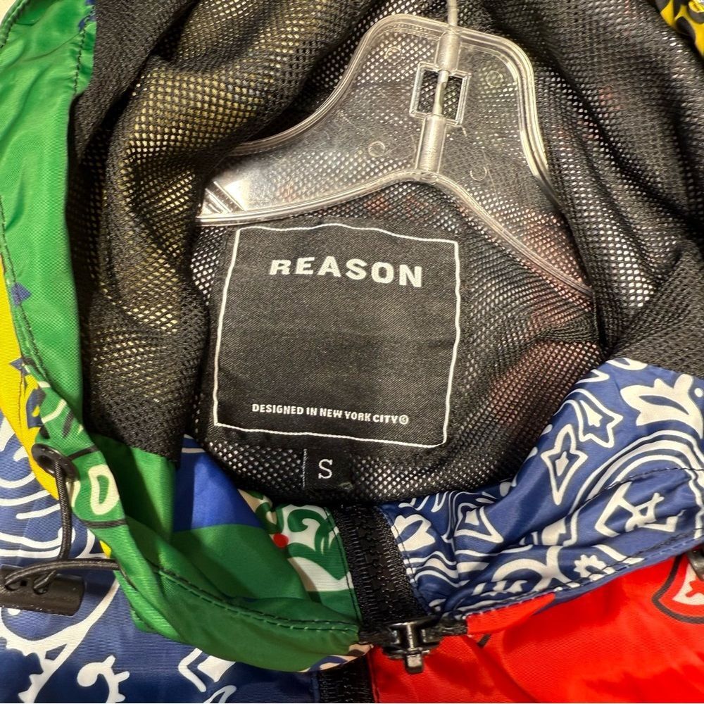 Reason Bandana Print Anorak Jacket Men's Small Half Zip Pullover Multicolor S - Picture 13 of 13
